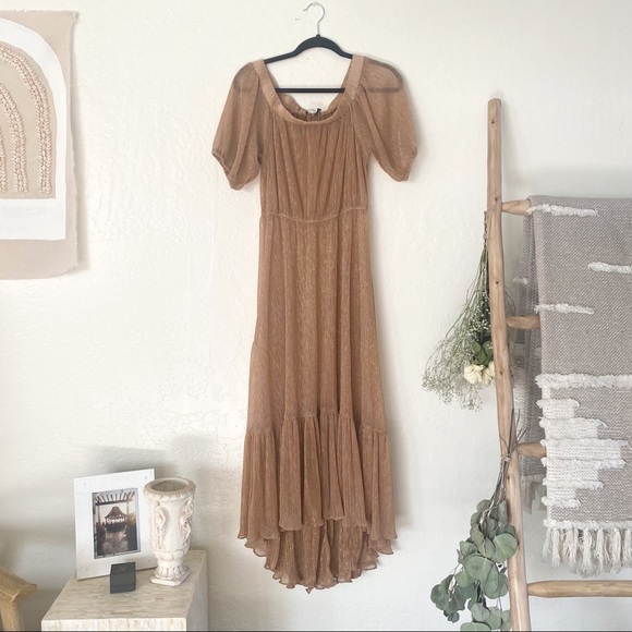 Nasty Gal Dresses & Skirts - NASTY GAL SHIMMER OFF THE SHOULDER COVERUP DRESS 6